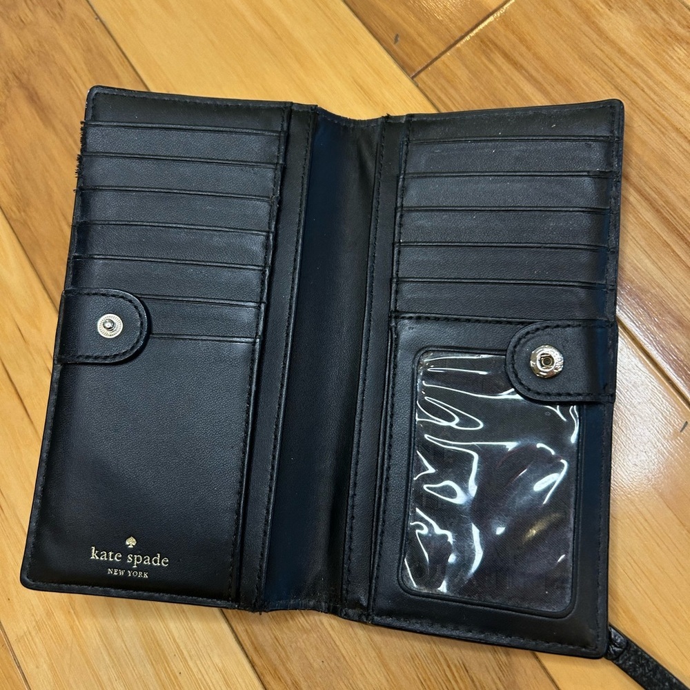 Kate Spade Bay Street Stacy Black Leather Wallet - Picture 5 of 11